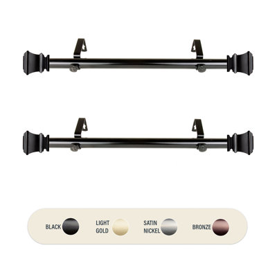 Pineda 1" Side Adjustable Single Curtain Rod