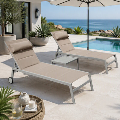 Ensemble de 3 chaises de patio pour l'extérieur