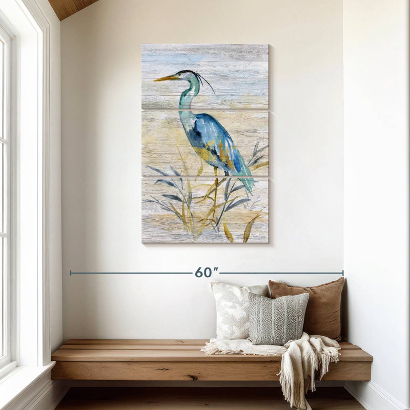 Brampt Blue Heron II, 45" H x 28" W