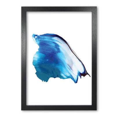 Blue Abstract Paint Stroke - Print
