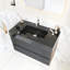 36 po Meuble-lavabo mural avec lavabo noir