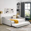 Lit de jour double avec lit gigogne simple