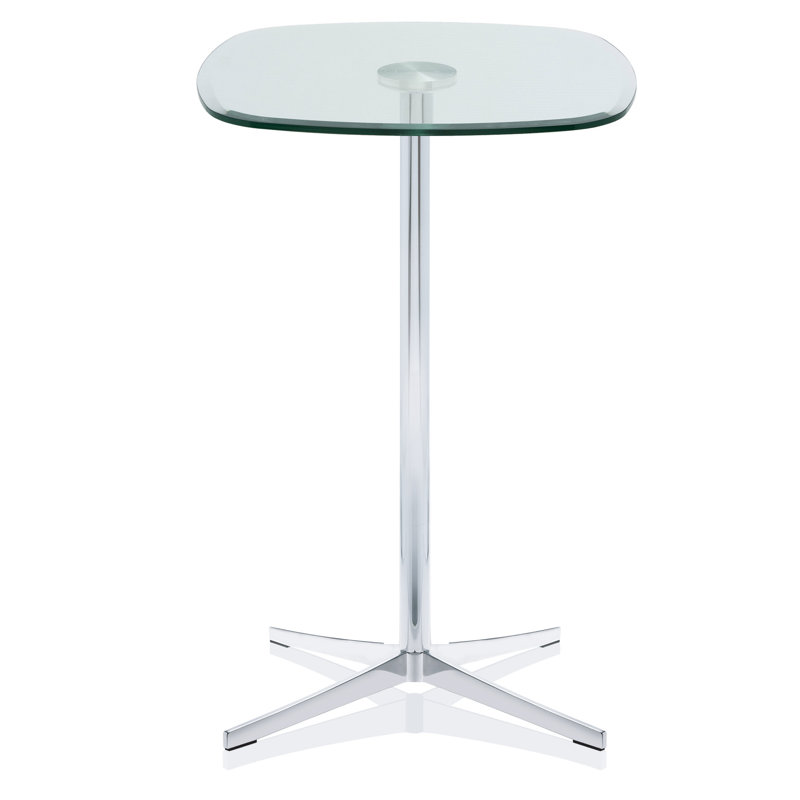 Axium Table Solid Wood Top Metal Base Dining Table