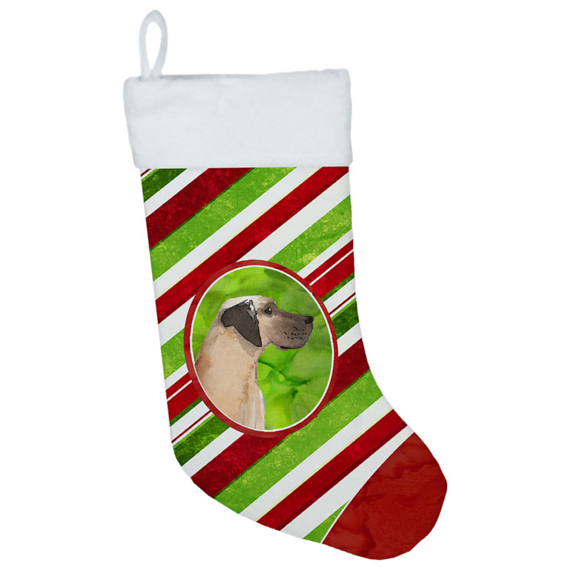 Chaussette de noël à rayures à sucre, Grand danois