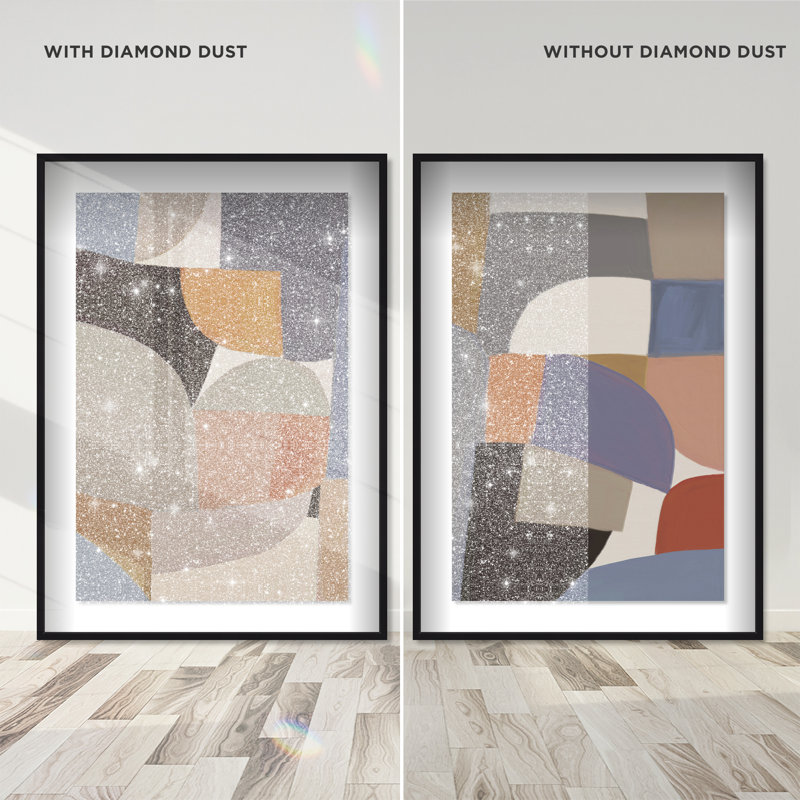 Muted Prelude Set Shadowbox Abstract Print by Oliver Gal, Black Frame, 10 x 15, 51"H x 35"W, Black Shadowbox