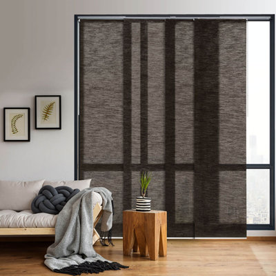 Sharmaine Authentic Loomed Jute Adjustable Sliding Panel Sheer Vertical Blind