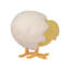 Figurine Hatching Egg Baby Spring Chick - 4,5 "- jaune et blanc