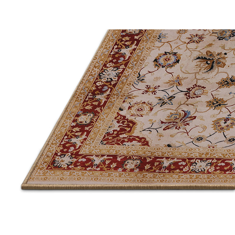 Tapis oriental rouge / crème Keghart, Rectangle 8 pi x 12 pi