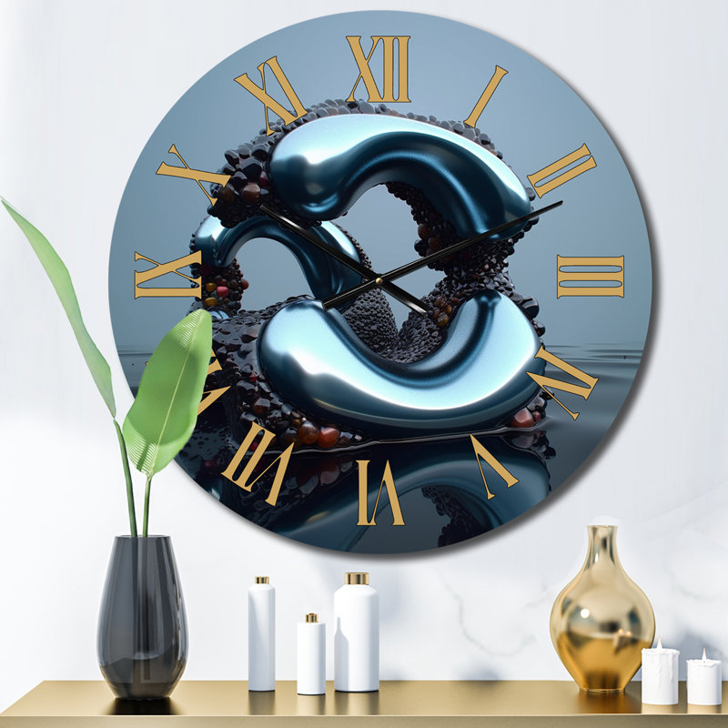 Horloge murale Quantum Entanglement Futuristic Bliss VII, Moyenne