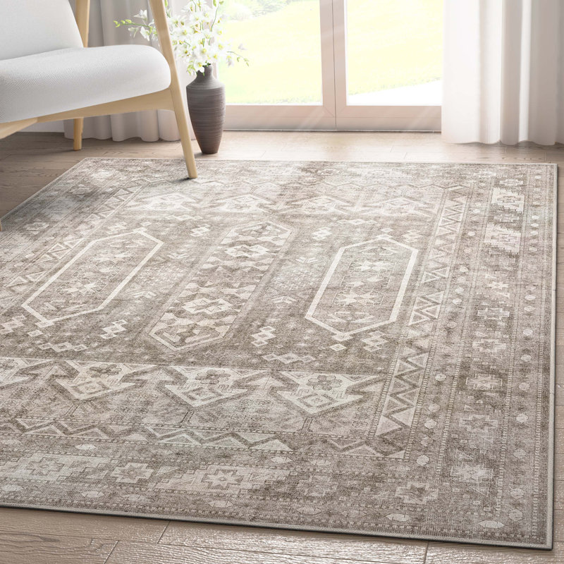 Tapis tissé à plat Kehr, Rectangle 5 pi 3 po x 7 pi 3 po