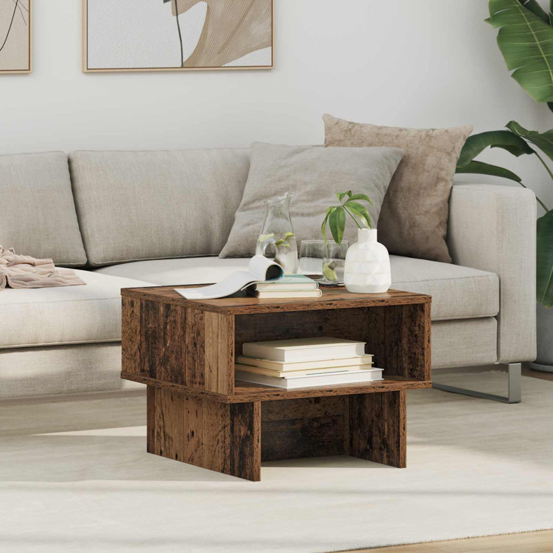 Coffee Table with Storage, 35cm. H x 48cm. L x 46cm. W, Old Wood