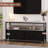 TV Stand Dresser with 2 Drawers, Media Console with Open Shelf for 50 Inch TV, Bedroom Entertainment Center, Grey-1732859457