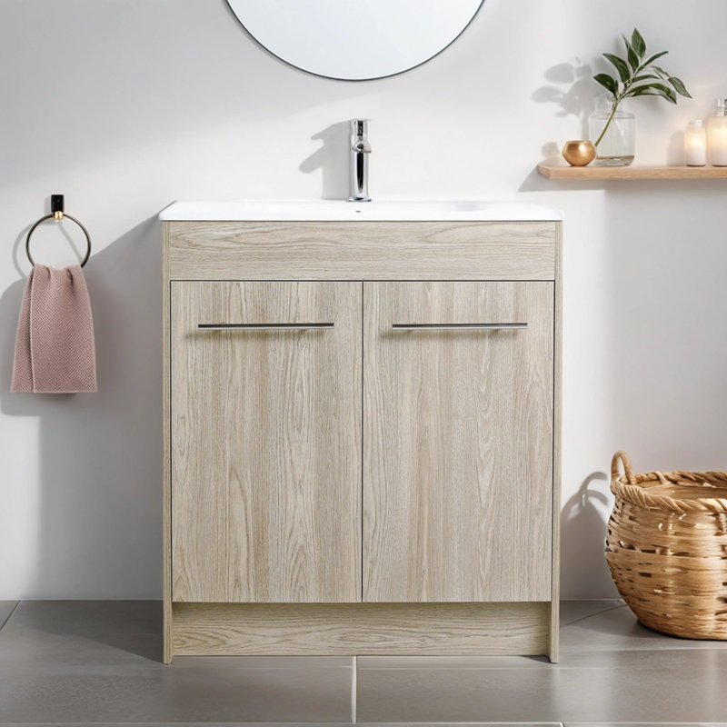 Meuble-lavabo simple avec plateau en résine 29,72 po Medli