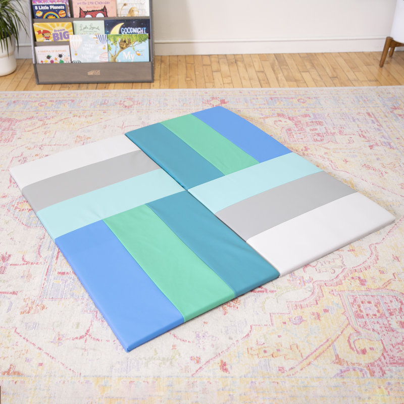 Tapis d'activité ECR4Kids SoftZone, Bleu / vert