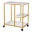 3-Tier Utility Storage Cart with Waterproof Shelves and Swivel Wheels for Home Organization and Multi-Functional Use