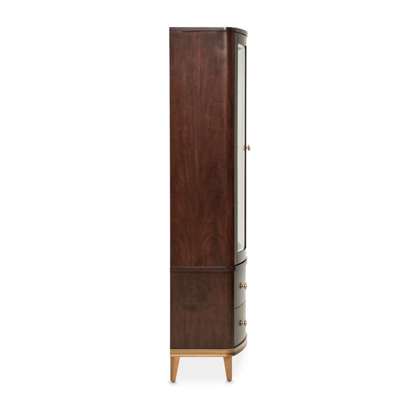 Camellia Field Lighted Curio Cabinet