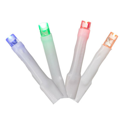 144 Multi-color LED Cluster Light Set, Christmas Light Set, White Wire