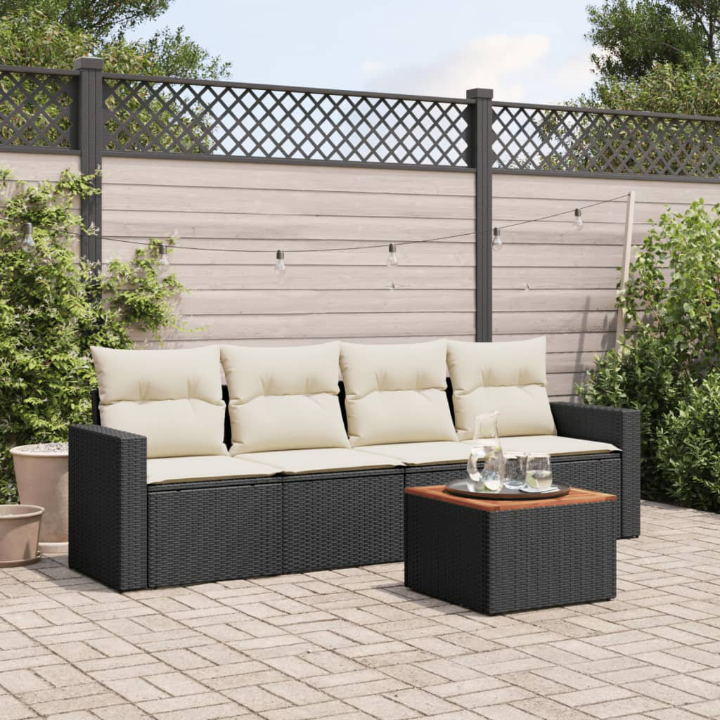 4-Sitzer Lounge-Set Wicker aus Rattan mit Polster