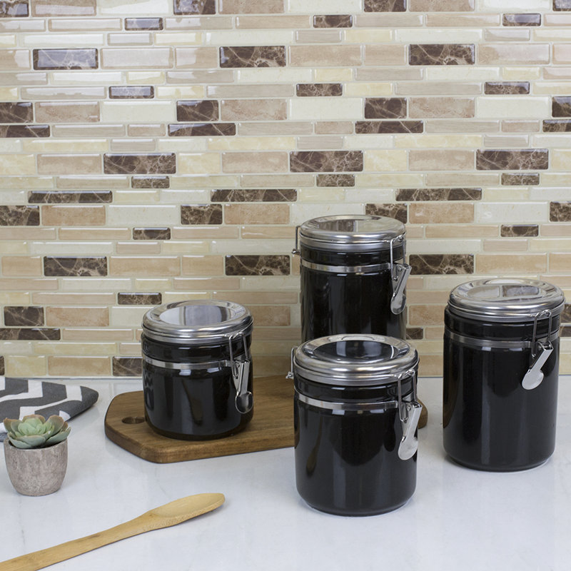 Ensemble de pots de cuisine 4 pièces, Noir