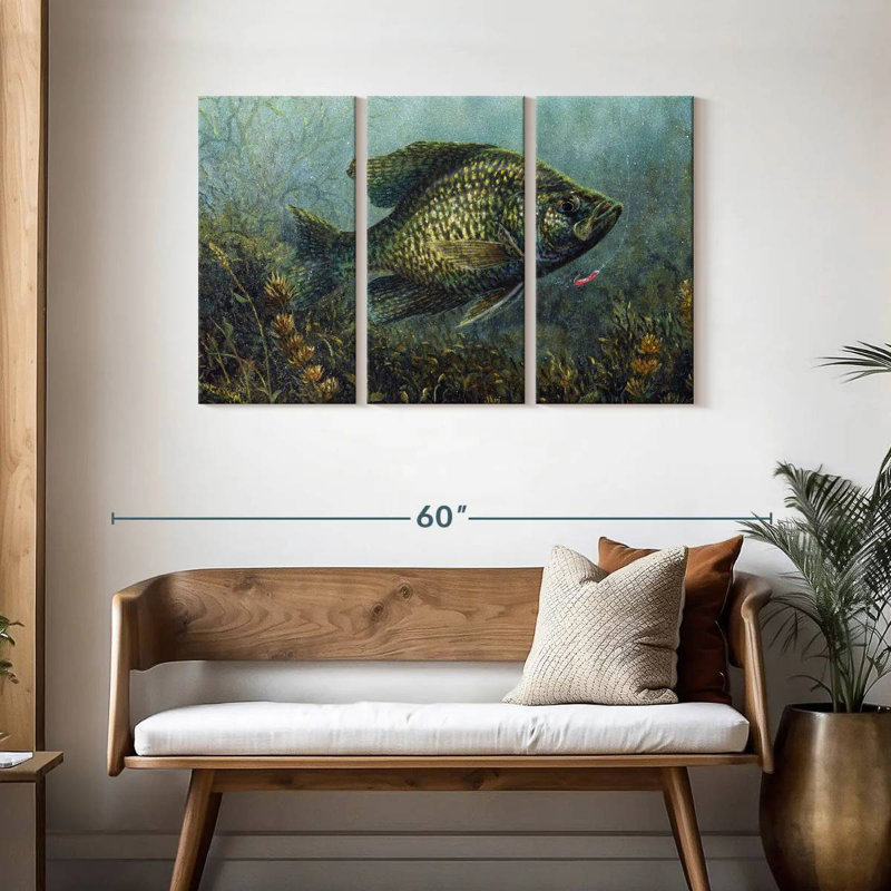 Brampt Black Crappie, 28" H x 45" W