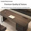 Bureau de luxe 94,49 po avec armoire à tiroirs, prises de courant intégrées sur table-129176384-129176386