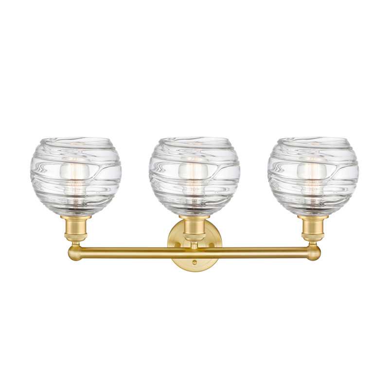 Essex 3 - Light Dimmable Vanity Light, Satin Gold, Clear