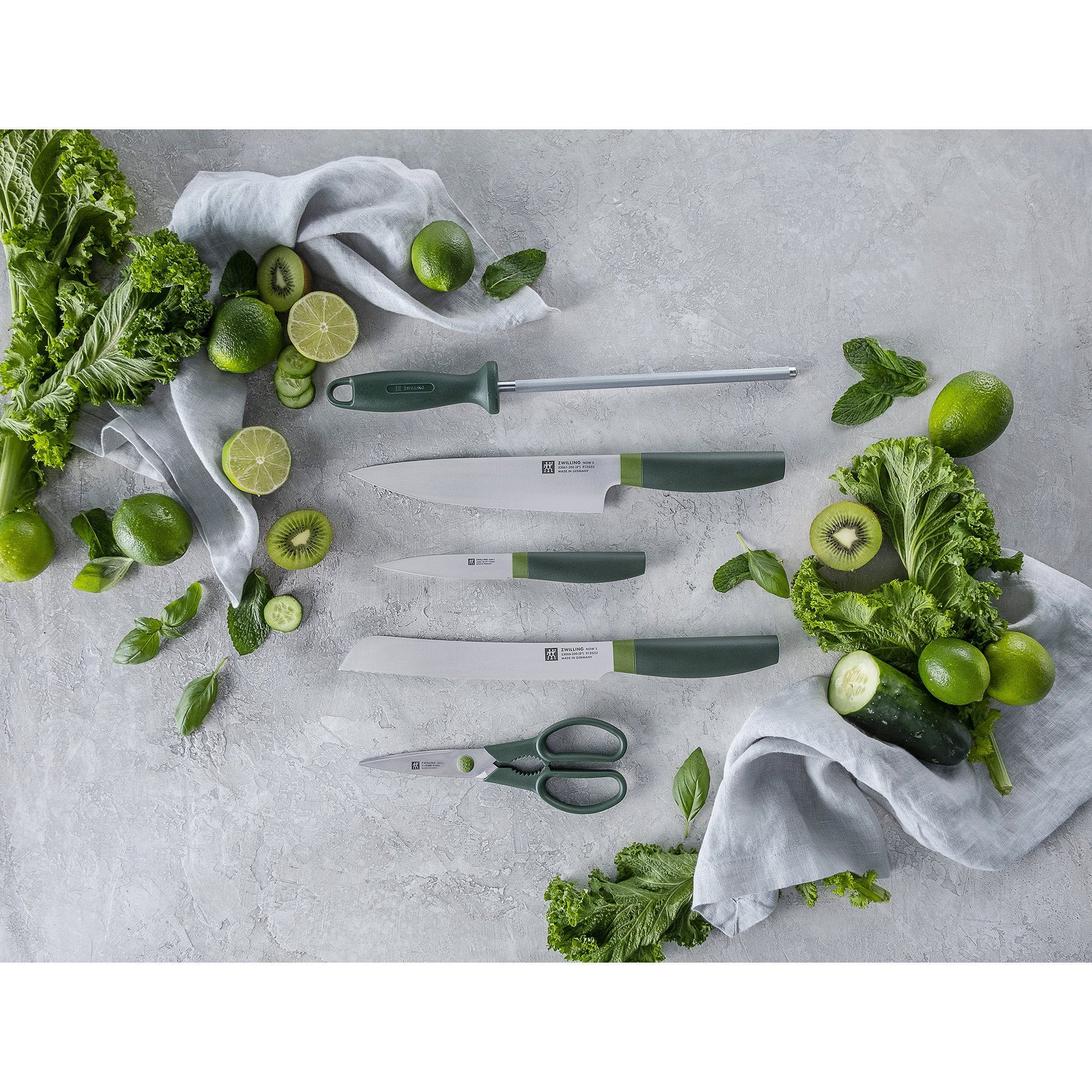 Zwilling Now S 8-piece Knife Block Set, Lime Green