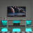 LED TV Stand With Remote Control And Multiple Modes Changing Lights