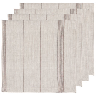 Ensemble de 4 serviettes en lin maison