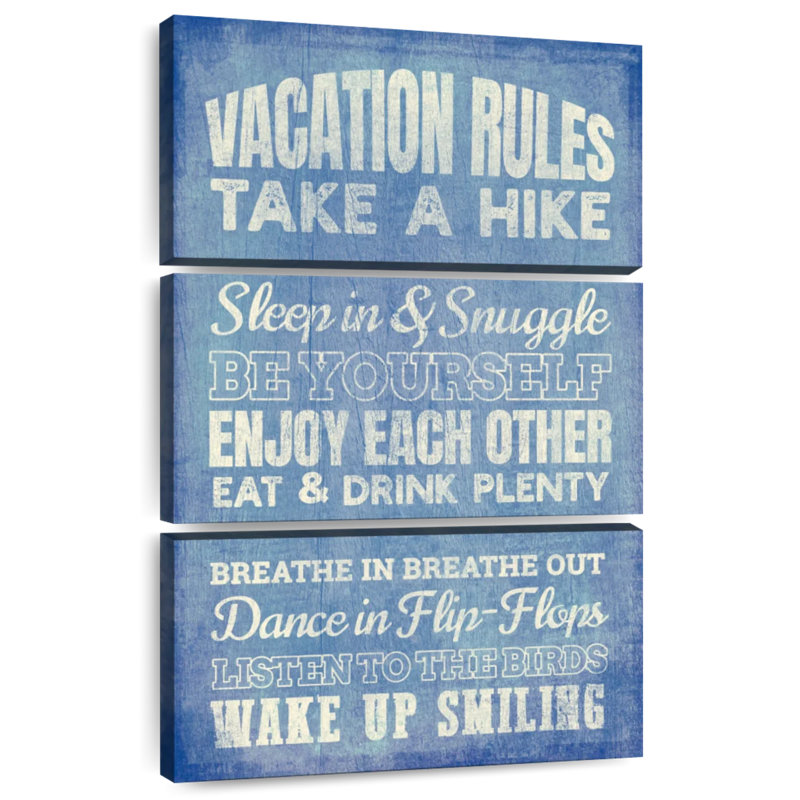 Des règles de vacances amusantes, H 32 po x l 20 po