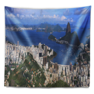 Paysage, tapisserie panoramique Rio De Janeiro