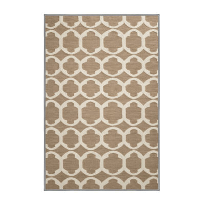 Machine Washable Trellis Gray Area Rug