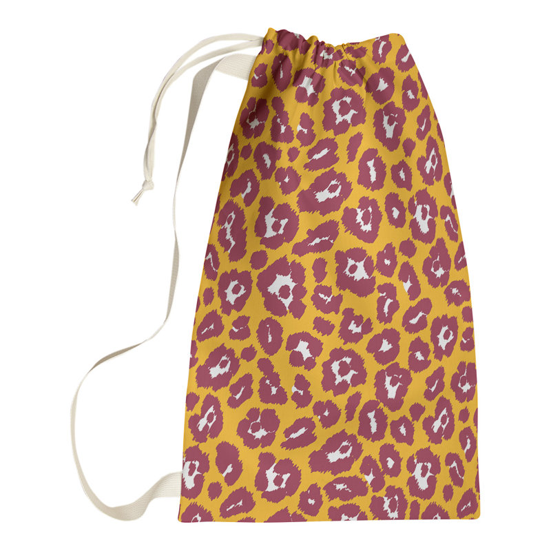 Fabric Laundry Bag with Handles, 36" H x 28" W, Yellow/Red/White, Arizona