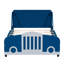 Lit plateforme simple avec roues bleues et structure solide - offre une base solide, une installation confortable et une expérience de sommeil