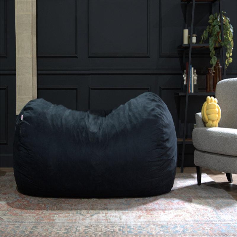 Cylindrical Bean Bag, Microfibre, H 34,08 po x l 84,08 po x P 47,94 po, Microfibre écume de mer