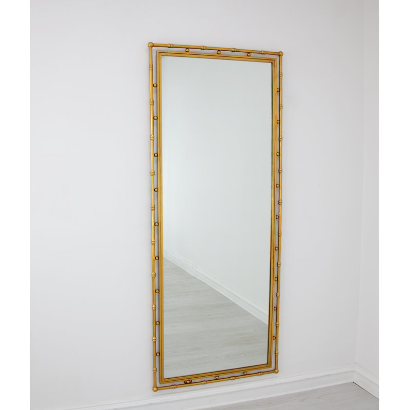 Jamison Rectangle Iron Mirror, Distressed Gold