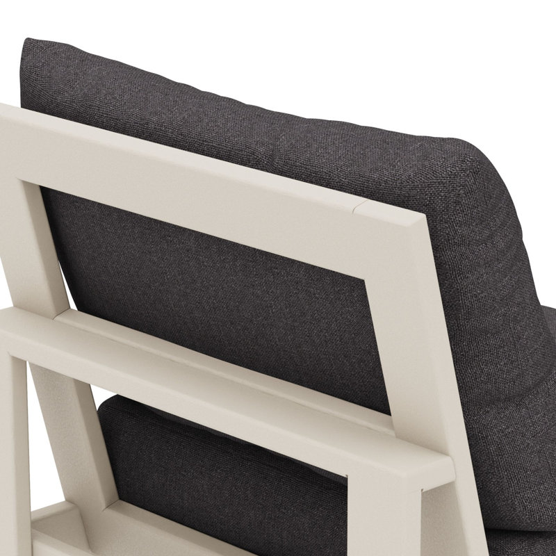  Chaise sans accoudoirs modulaire POLYWOOD® Edge, Sable, Revolution® gris anthracite cendré
