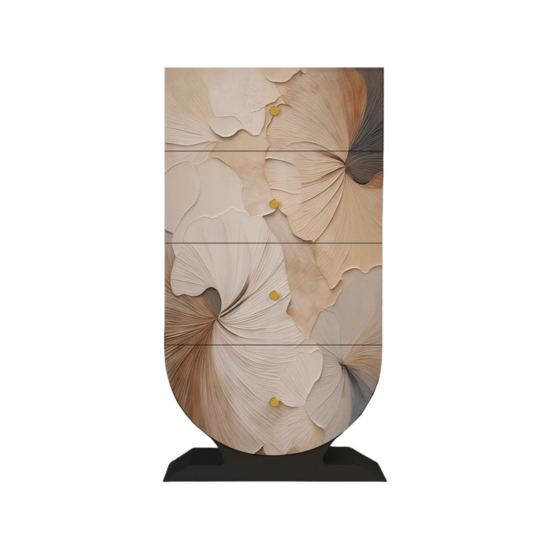 Commode d'appoint de rangement moderne à quatre tiroirs