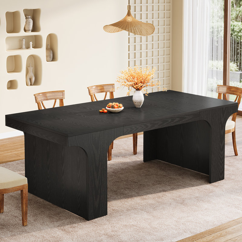 Table de salle à manger 70,87 pouces, Noir