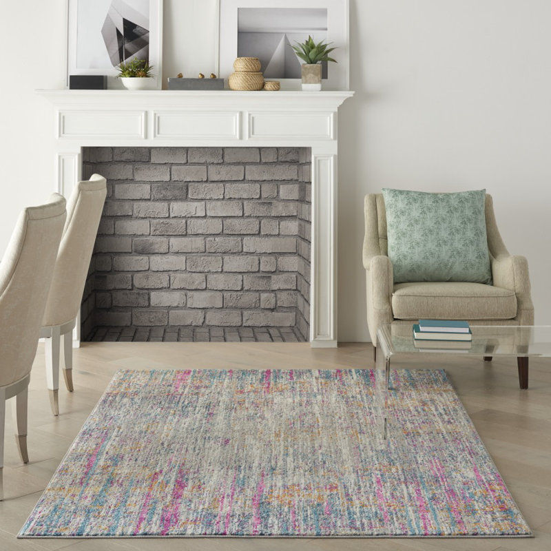 Harrower Abstract Indoor Rug, Rectangle 5'3" x 7'3"