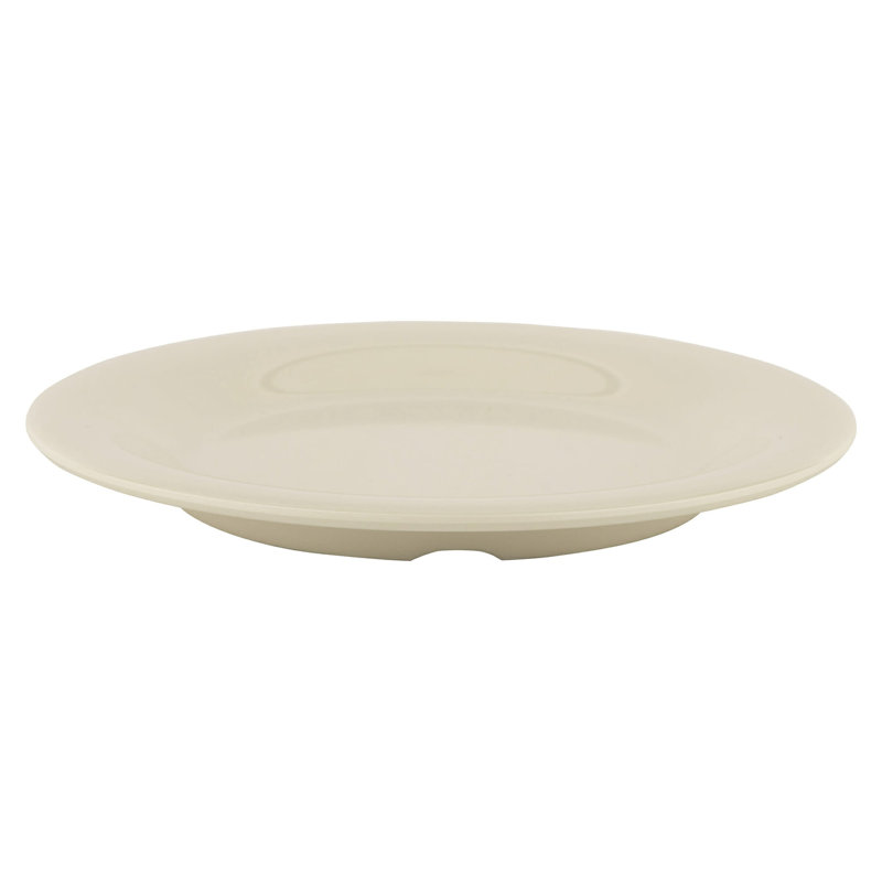  Assiette à salade ou à dessert en mélamine 7,5 po, 4 pièces, Ivoire