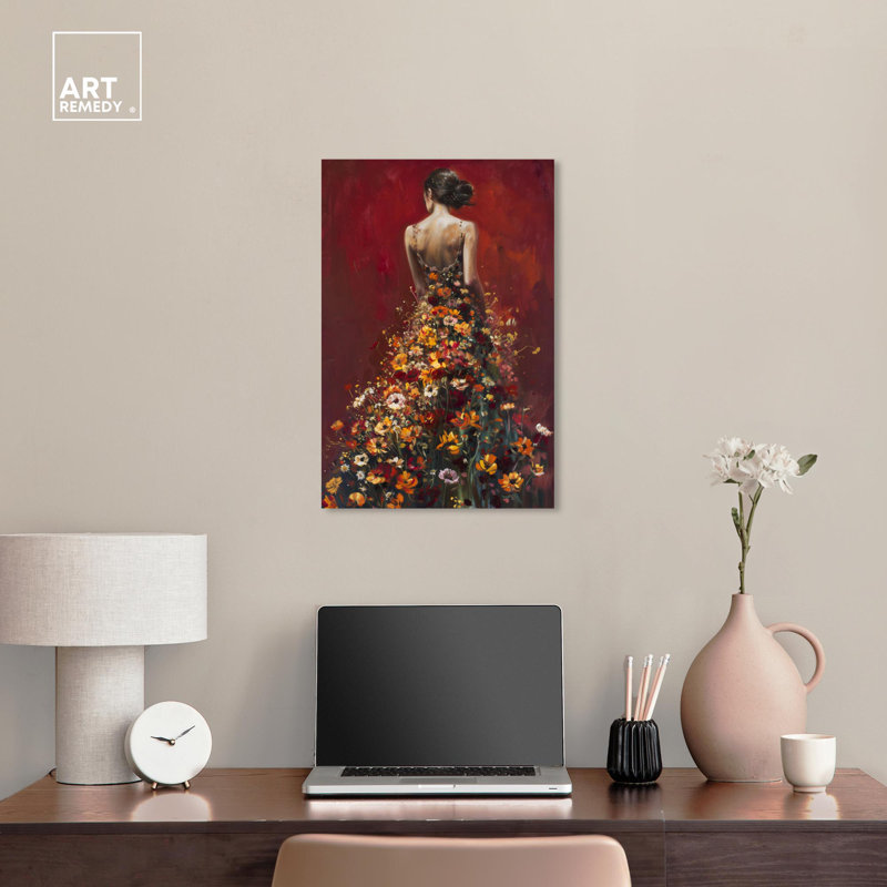 Fall Bloom Canvas Motivational Quote Art, 24" x 16"