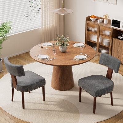 Ensemble de table de salle à manger 43 po avec chaises rembourrées 2/4/6, ferme moderne pour la salle à manger et la cuisine
