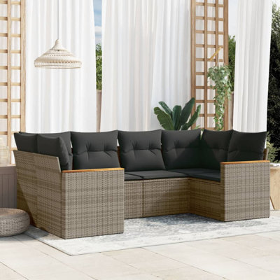 Grand canapé modulaire en rotin PE Vidaxl