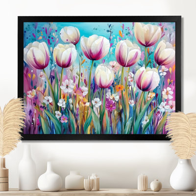 Décoration murale fantaisie champ de lavande et tulipes IV - Tulipes