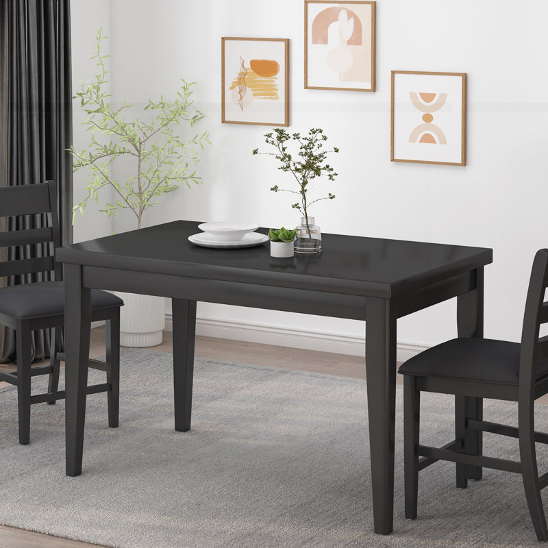 Alloush Rectangular Dining Table, Black