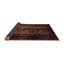 Tapis traditionnel bleu marine / rouge-1809693765