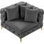 Fauteuil en velours touffeté de 39 po de large-282078057
