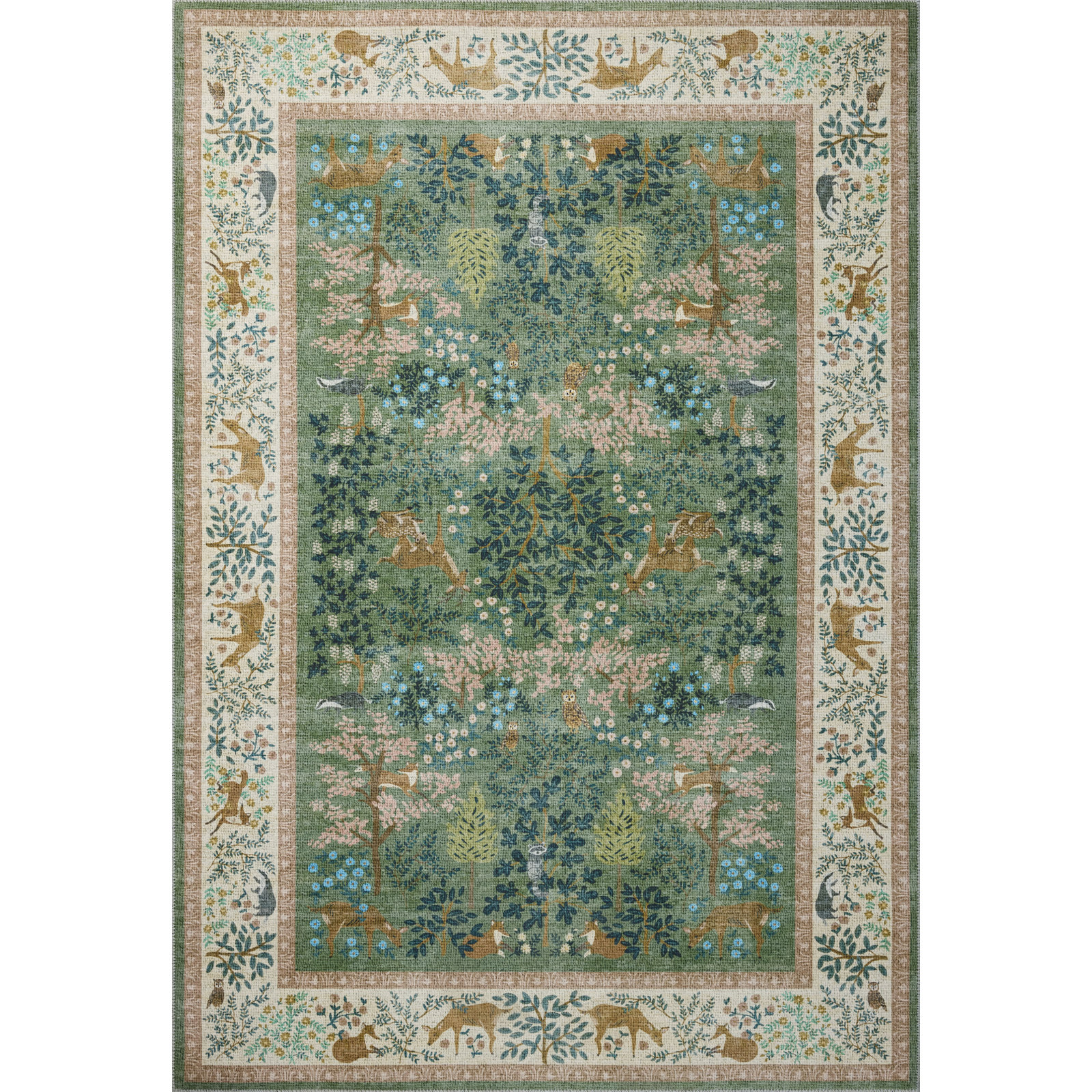 Canopy Sage / Blush Area Rug, Rectangle 2'3" x 3'9"