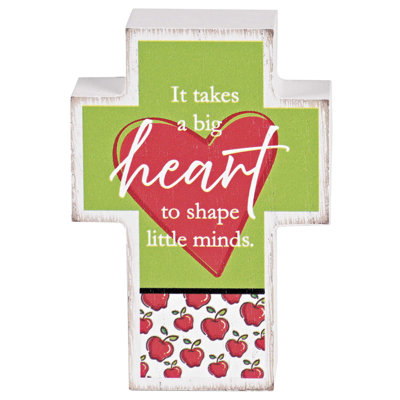 Plateau de table Cross It Takes A Big Heart 3 x 4